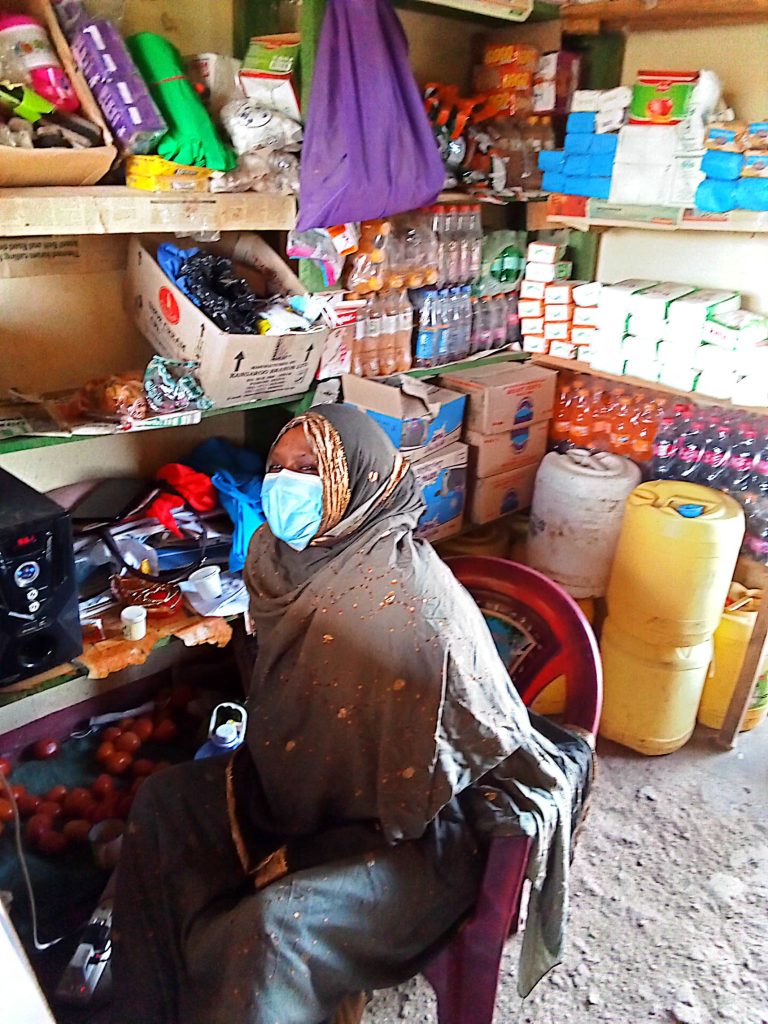 Fatuma Abdi sits inside her retail shop at Garbatulla town on 4th October 20242024. [Photo by CDI]